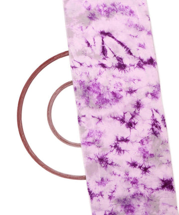 purple tie dye print uppada silk fabric